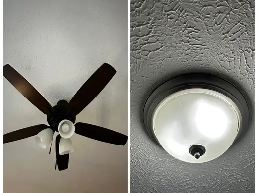 Ceiling fan installation